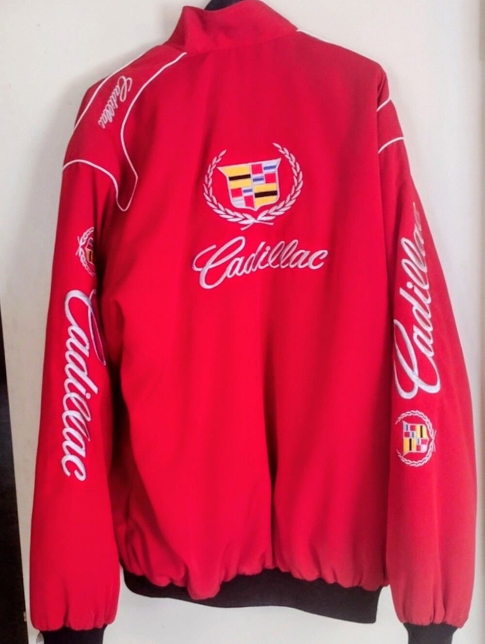 Cadillac Red & White Embroidered (Stitched) Racing Jacket 4xl $60